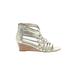 Chinese Laundry Wedges: Gold Print Shoes - Women's Size 7 - Open Toe