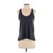 Lululemon Athletica Active Tank Top: Black Color Block Activewear - Women's Size 2