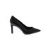 Nic + Zoe Heels: Pumps Chunky Heel Classic Black Print Shoes - Women's Size 9 1/2 - Pointed Toe