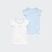 Kid's Cotton Ribbed Printed T-Shirt (2 Pack) | Blue | Age 12-18M | UNIQLO US