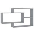 Tidyard Wall Display Shelf Grey 104x24x60 cm Chipboard