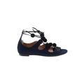 J.Crew Flats: Blue Solid Shoes - Women's Size 9 - Open Toe