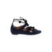 J.Crew Flats: Blue Print Shoes - Women's Size 9 - Open Toe