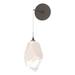 Hubbardton Forge Chrysalis Steel Armed Sconce Glass in White/Black | 11.6 H x 6.1 W x 7.6 D in | Wayfair 201398-1004