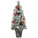 Northlight Seasonal 24" Faux Pine Tree in Pot Plastic in Black/Green | 24 H x 15 W x 15 D in | Wayfair NORTHLIGHT Z95350