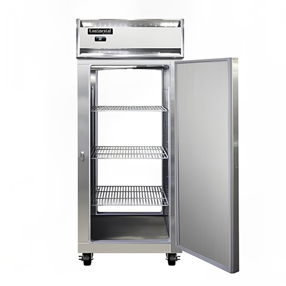 Continental 1FXNSSPT 36 1/4" 1 Section Pass Thru Freezer, 2 Right Hinge Solid Doors, 115v, Stainless Steell