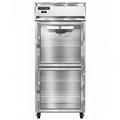 Continental 1RXNSAGDHD 36 1/4" 1 Section Reach In Refrigerator, (2) Right Hinge Glass Doors, Top Compressor, 115v, Silver