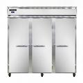 Continental 3RNSA 78" 3 Section Reach In Refrigerator, (3) Left/Right Hinge Solid Doors, Top Compressor, 115v, Silver