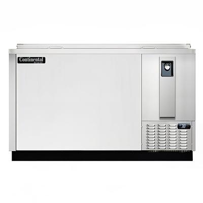Continental BC64NSS 64" Forced Air Bottle Cooler - Holds (600) 12 oz Bottles, 115v, Can Opener, Flat Top, Silver