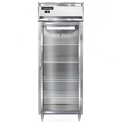 Continental D1FESNSAGD 28 1/2" Designer Line 1 Section Reach In Freezer, 1 Right Hinge Glass Door, 115v, 18-cu.-ft. Interior, Stainless Steel