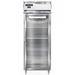 Continental D1RESNSAGD Designer Line 28 1/2" 1 Section Reach In Refrigerator, (1) Right Hinge Glass Door, Top Compressor, 115v, Silver