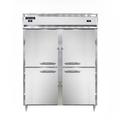 Continental D2RFESNHD 57" 2 Section Commercial Refrigerator Freezer - Solid Doors, Top Compressor, 115v, Silver