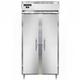 Continental D2RSESNSS 36 1/4" 2 Section Reach In Refrigerator, (2) Left/Right Hinge Solid Doors, Top Compressor, 115v, Silver