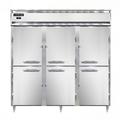 Continental DL3F-HD 78" 3 Section Reach In Freezer, (6) Solid Doors, 115/208-230v, Silver