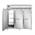 Continental DL3F-SA-PT 78" 3 Section Pass Thru Freezer, (6) Solid Doors, 115/208-230v, Silver