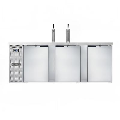 Continental KC90SNSS 90" Kegerator Commercial Beer Dispenser w/ 4 Keg Capacity - 4 Column, Stainless, 115v, Draft Beer System, Silver