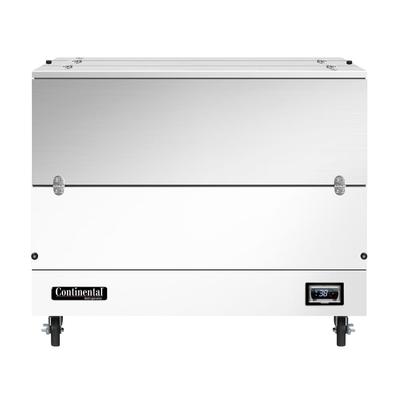 Continental MC4NDCW Milk Cooler w/ Dual Top & Side Access - 768 Half Pint Carton Capacity, 115v, Cold Wall System, Stainless Steel, White