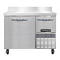 Continental RA43NBS 43" Worktop Refrigerator w/ (2) Sections, 115v, Silver