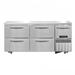 Continental RA68N-U-D 68" W Undercounter Refrigerator w/ (3) Sections, (1) Door, (4) Drawers, 115v, Silver