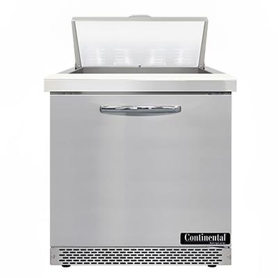 Continental SW32N8-FB 32" Sandwich/Salad Prep Table w/ Refrigerated Base, 115v, Stainless Steel
