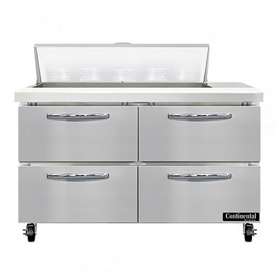 Continental SW48N10-D 48" Sandwich/Salad Prep Table w/ Refrigerated Base, 115v, Stainless Steel