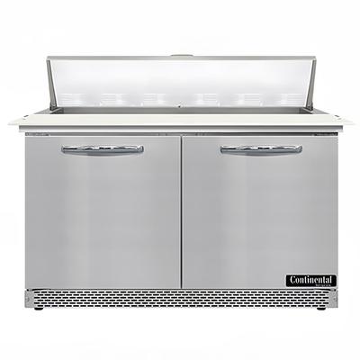 Continental SW48N12C-FB 48" Sandwich/Salad Prep Table w/ Refrigerated Base, 115v, Stainless Steel