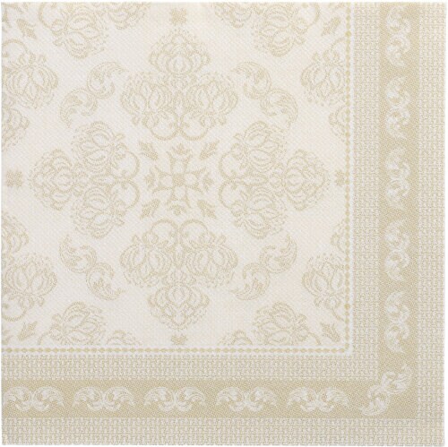 50 Servietten ROYAL Collection 1/4-Falz 40 cm x 40 cm champagner Arabesque Image