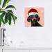 The Holiday Aisle® Animals Holiday Doxie Glam Pink Canvas Wall Art Print Canvas in Black/Red/White | 12 H x 12 W x 0.8 D in | Wayfair