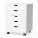 Inbox Zero 18" Wide 5 -Drawer Mobile File Cabinet Wood in White | 25 H x 18 W x 15 D in | Wayfair 8959CB13B2664191A18DEE77B19CB548