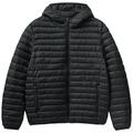 United Colors of Benetton Herren Jacke 2ba2un02o Kurze Daunenjacke, Schwarz 100, L