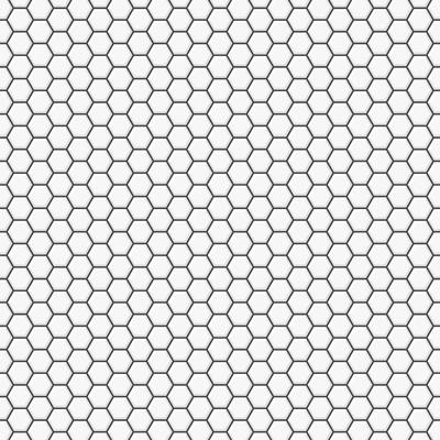 Transform Hexagon White Peel and Stick Wallpaper