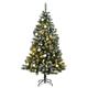 vidaXL Christmas Tree with Flocked Snow Outdoor Artificial Hinged Xmas Tree