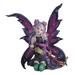 ICE ARMOR 6"H Purple Fairy with Black Cat Figurine