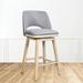 Moasis 26-inch Wood and Linen Fabric Swivel Counter Stool or Bar Stool