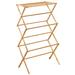 mDesign Bamboo Clothes Drying Rack, Foldable Wooden Laundry Drying Rack - 26.37 X 13.97