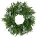 Eucalyptus and Mixed Pine Artificial Christmas Wreath 24-Inch - Unlit - 24"