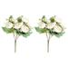 Uxcell 6 Branch Artificial Silk Peony Hydrangea Floral 2 Pack Fake Flowers Faux Peonies Decoration Bouquet White