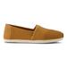 TOMS Women's Alpargata Tan Leather Espadrille Shoes Brown/Natural, Size 8