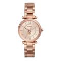 Women's Fossil Rose Gold Lehigh Mountain Hawks Carlie Stainless Steel Watch