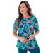 Plus Size Women's The Swim Tee by Swim 365 in Mediterranean Floral (Size 22/24) Rash Guard