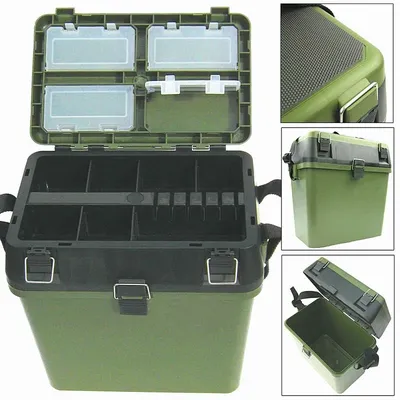 Military green fishing box lure tool box multifunction seat large fishing  tackle box - Shopping.com