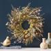 Dried Safflower Mint Wreath - Grandin Road