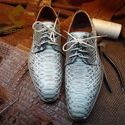 Mens white hot sale snakeskin shoes