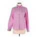 Lands' End Long Sleeve Button Down Shirt: Pink Tops - Women's Size 12 Petite