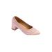Wide Width Women's The Knightly Slip On Pump by Comfortview in Soft Blush (Size 8 1/2 W)