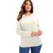 Plus Size Women's Long-Sleeve Crewneck One + Only Tee by June+Vie in Pink Whisper (Size 10/12)