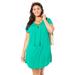 Plus Size Women's Esme Lace Up Cover Up Dress by Swimsuits For All in New Emerald (Size 6/8)