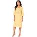 Plus Size Women's Angel Dress by Roaman's in Banana (Size 22 W)