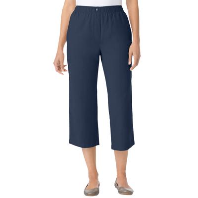 Plus Size Women's 7-Day Denim Capri by Woman Within in Navy (Size 12 WP) Pants