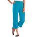 Plus Size Women's 7-Day Knit Capri by Woman Within in Turq Blue (Size 6X) Pants